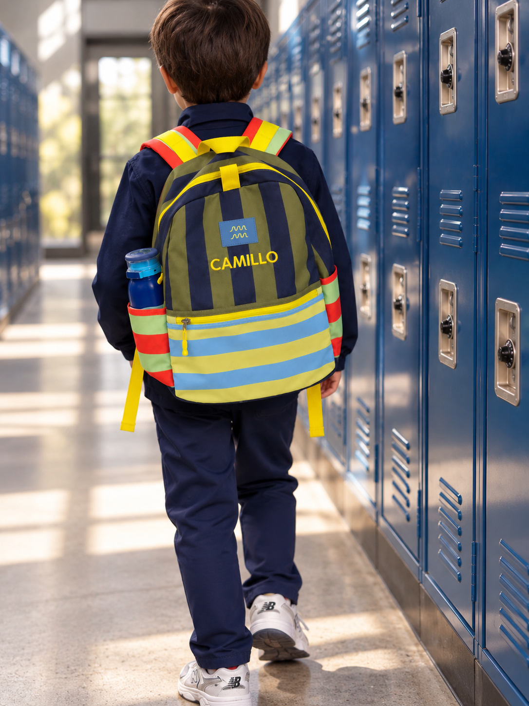 Boys Striped Backpack Set (Pre-Order)