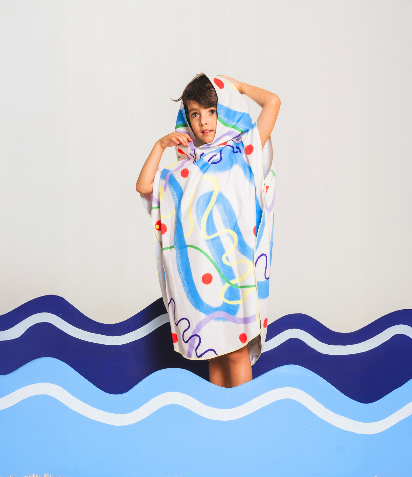 Multi Scribbles Poncho