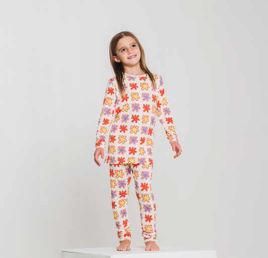 Orange Bamboo Pajama