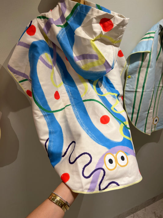 Multi Scribbles Poncho