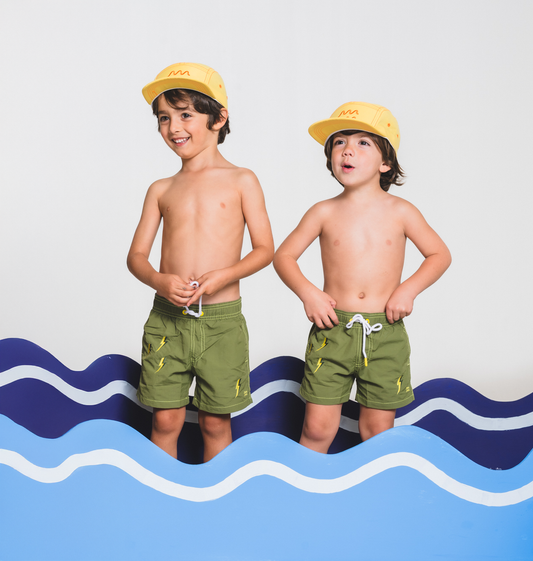 Bolt Green Swimsuit Boys