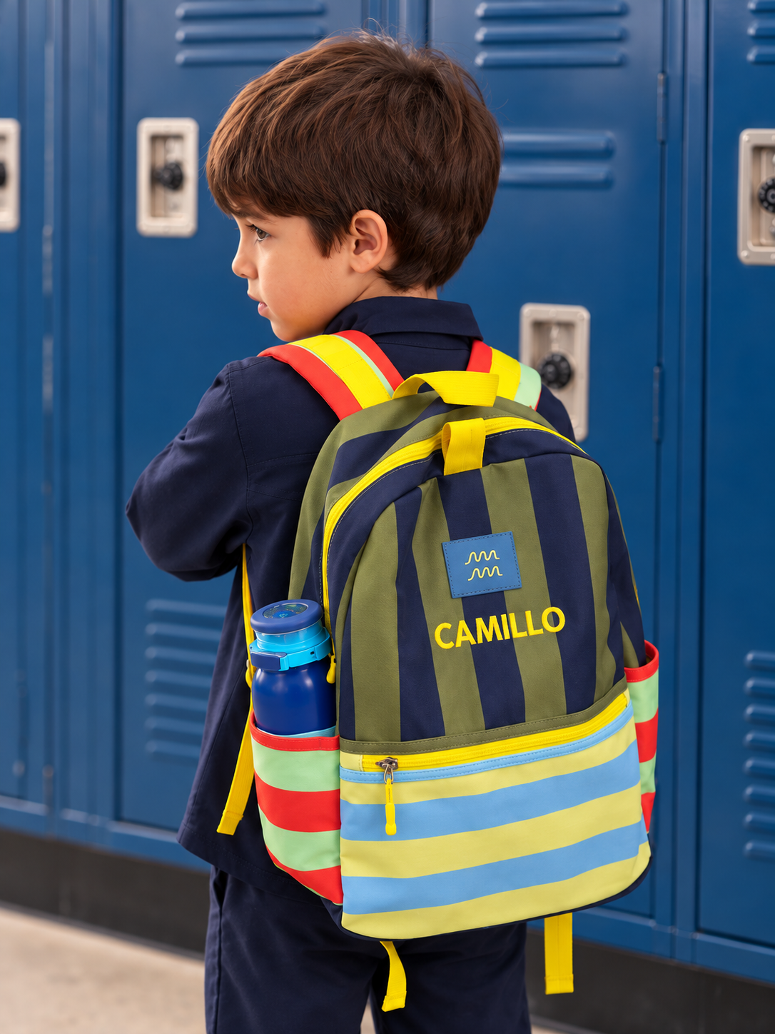 Boys Striped Backpack Set (Pre-Order)