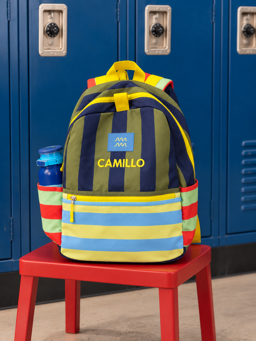 Boys Striped Backpack Set (Pre-Order)