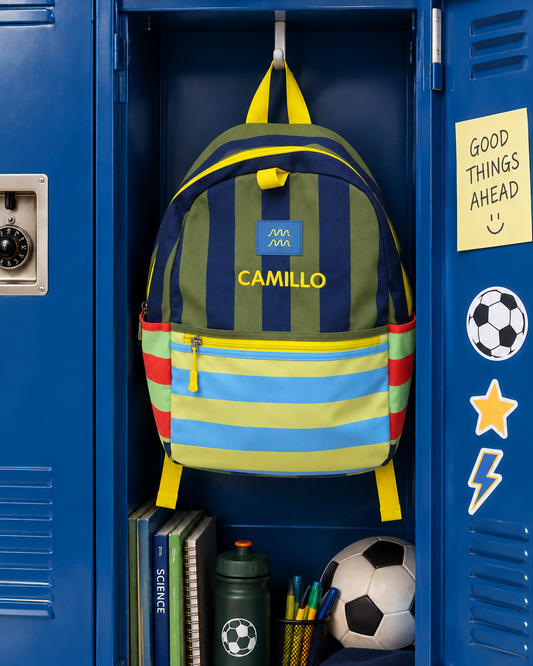 Boys Striped Backpack Set (Pre-Order)