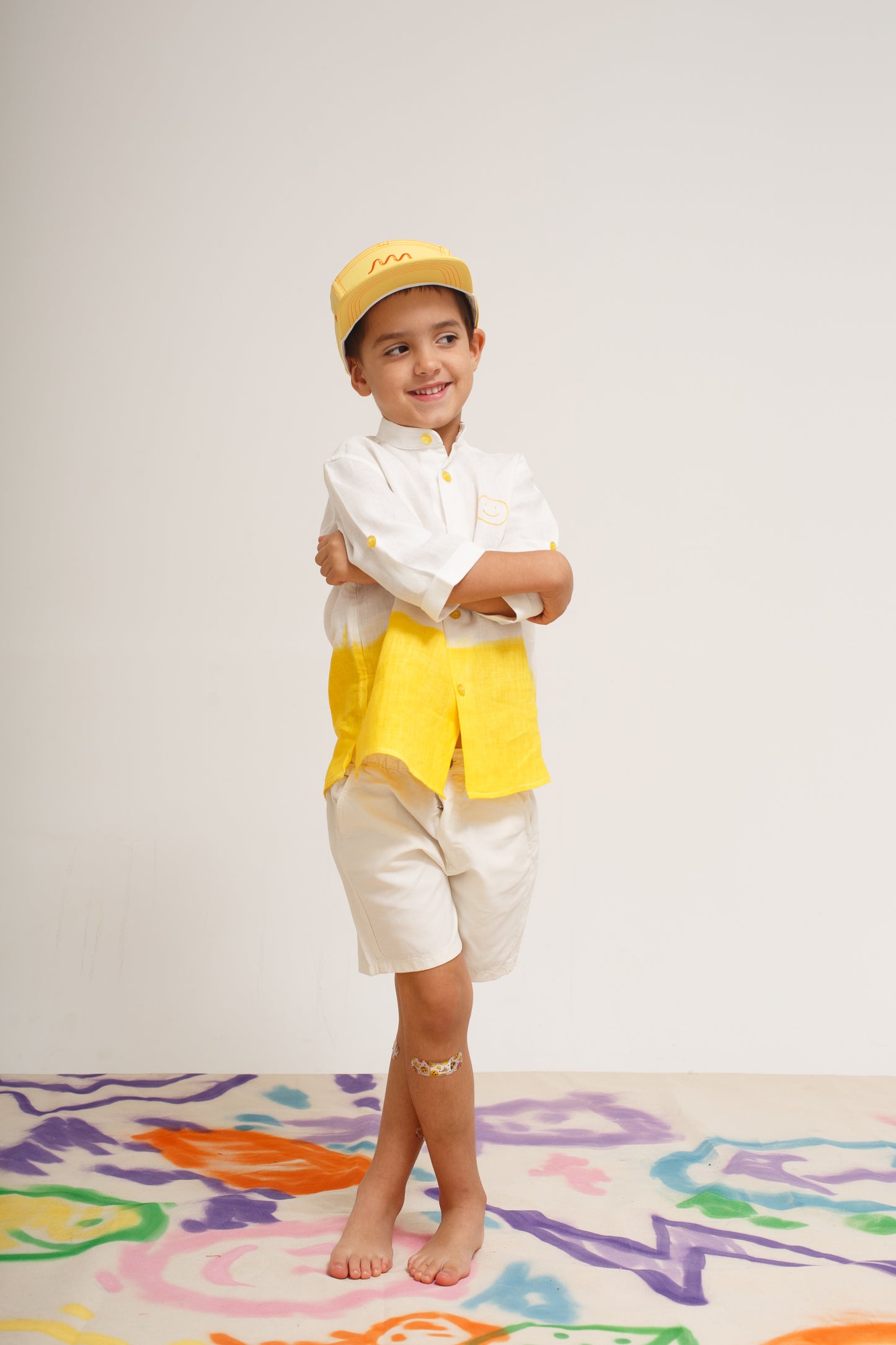 Choose Happy Yellow Linen Shirt