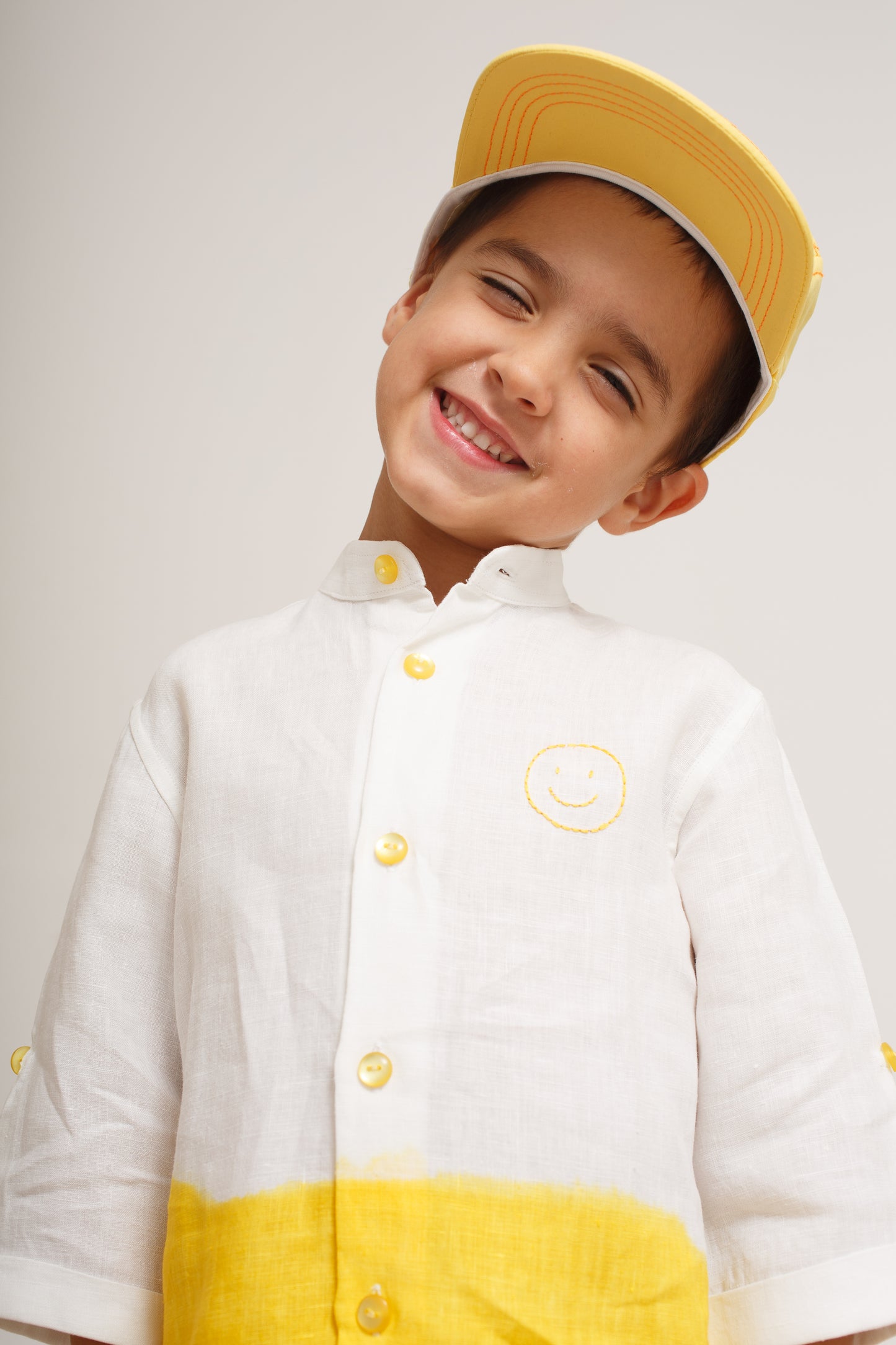 Choose Happy Yellow Linen Shirt