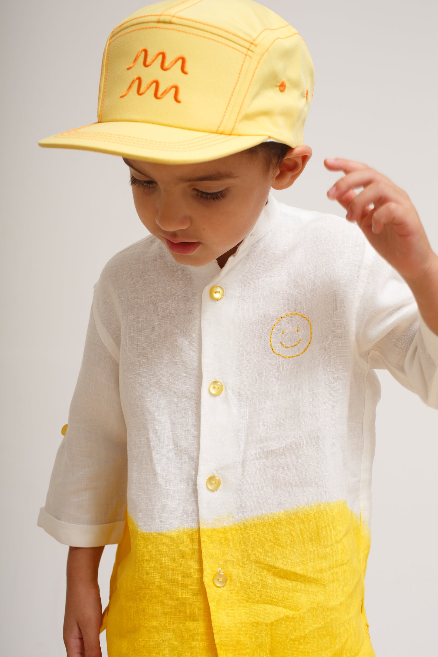 Choose Happy Yellow Linen Shirt