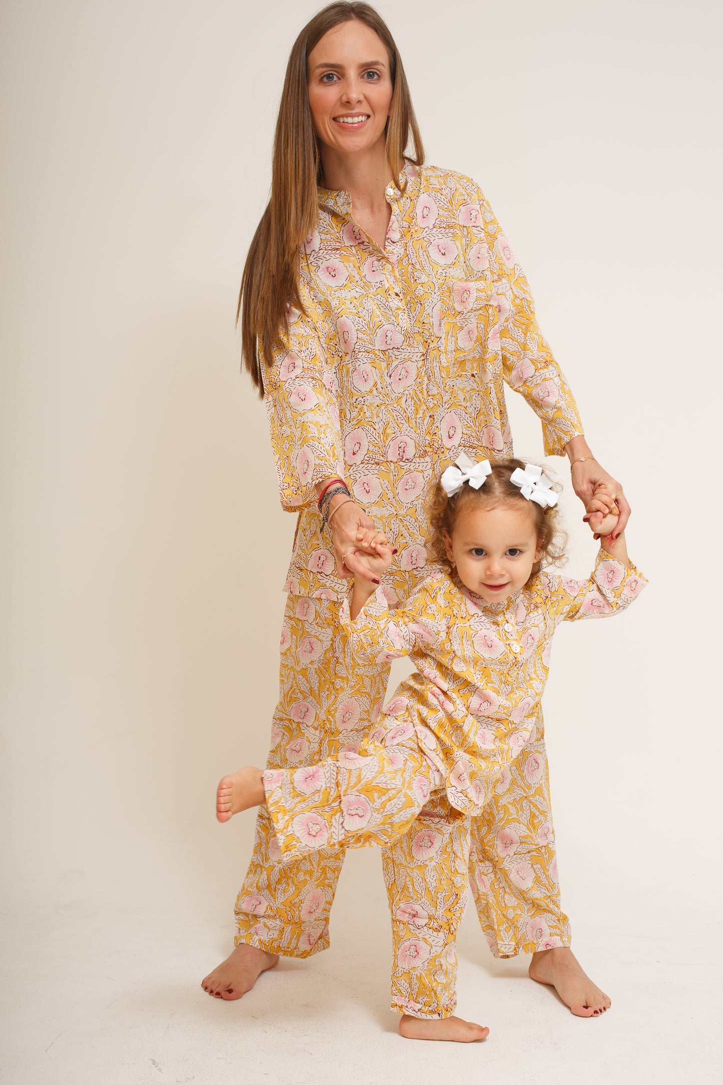 Yellow and Pink Pajama Set