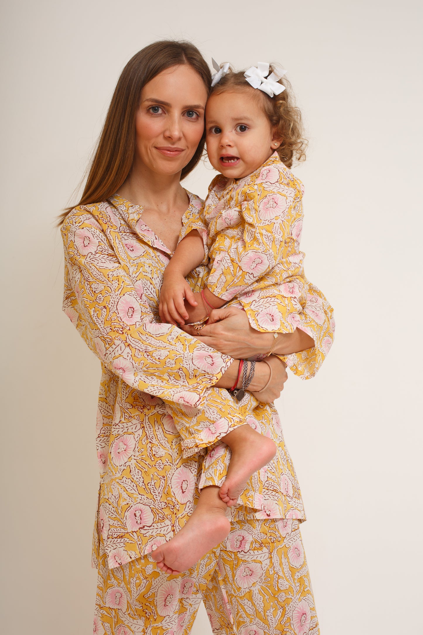 Yellow and Pink Pajama Set