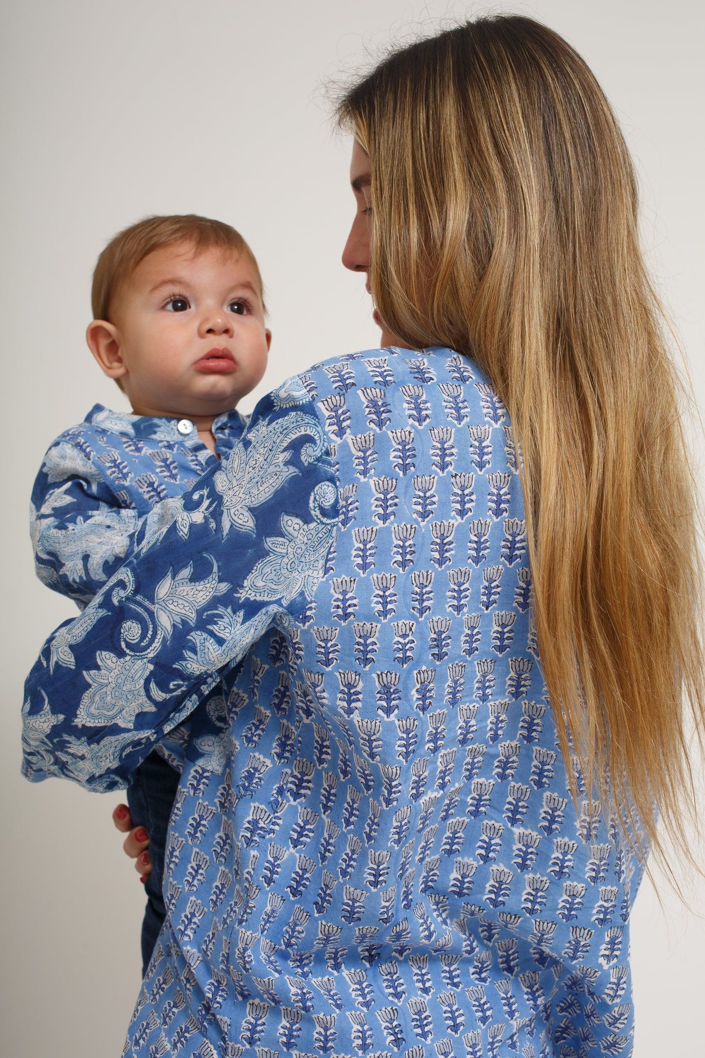 Blue on Blue Block Print Shirt